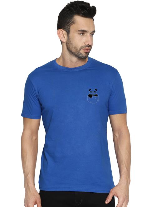 blue chest printed t-shirt - 16716264 - Standard Image - 1