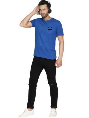 blue chest printed t-shirt - 16716264 - Standard Image - 4
