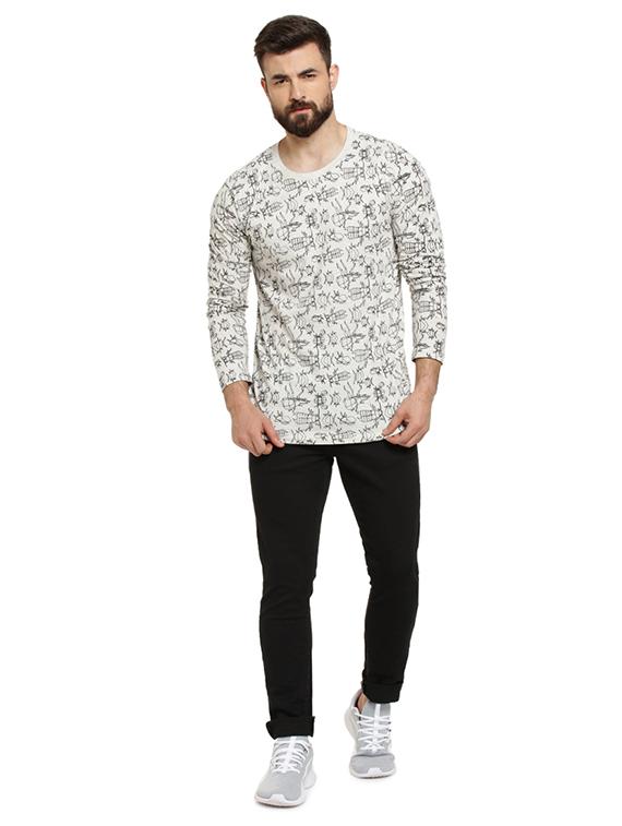 white printed t-shirt - 16716904 - Zoom Image - 4