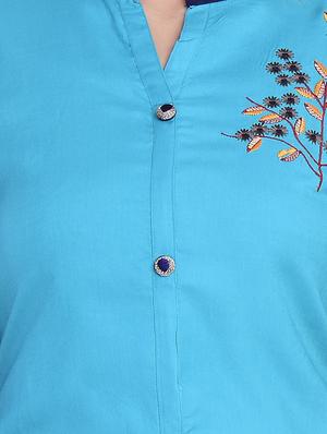 embroidered straight kurta - 16717049 - Standard Image - 4