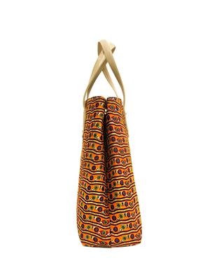 multi colored canvas printed tote - 16717085 - Standard Image - 4