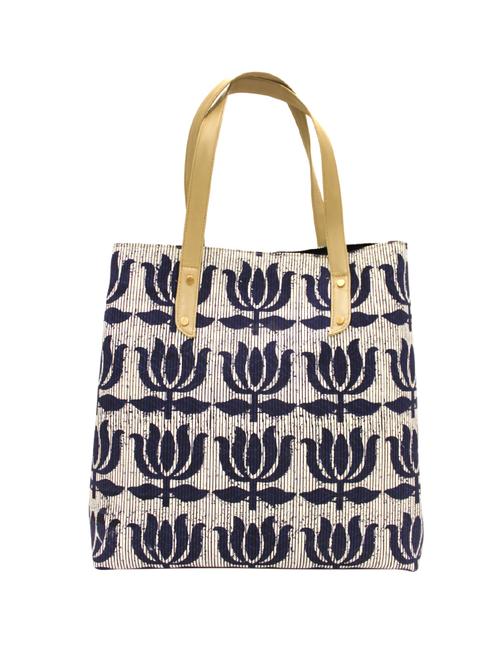 blue canvas handbag - 16717086 - Standard Image - 1