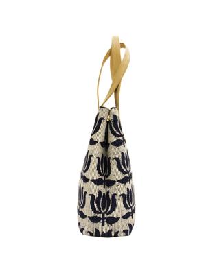 blue canvas regular handbag - 16717092 - Standard Image - 4