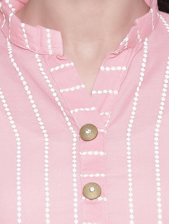chikankari kurta palazzo set - 16717202 - Zoom Image - 4