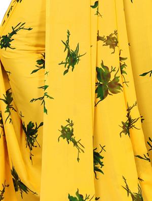 floral printed saree with blouse - 16717235 - Standard Image - 4