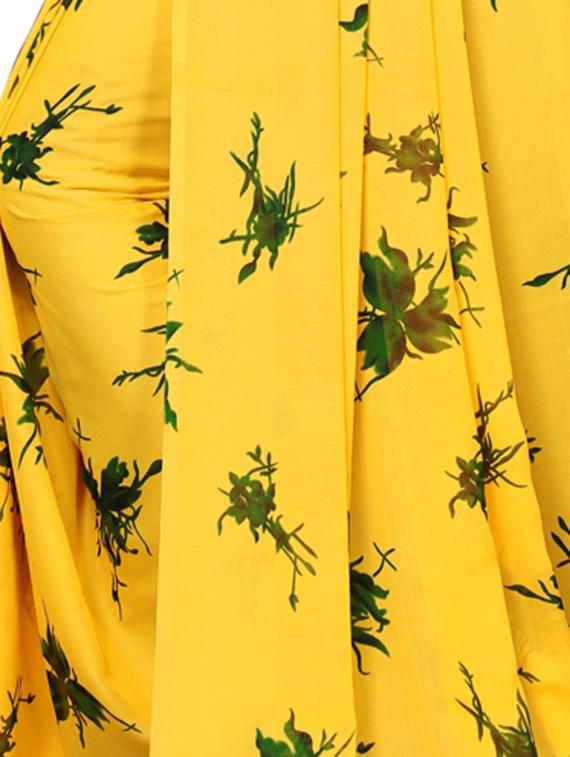 floral printed saree with blouse - 16717235 - Zoom Image - 4