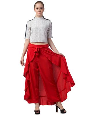 tie front solid palazzo - 16717314 - Standard Image - 4