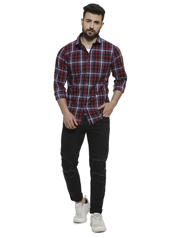 red checkered casual shirt - 16717650 - Zoom Image - 4