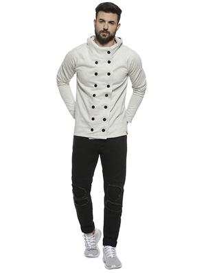 grey solid casual jacket - 16717668 - Standard Image - 4