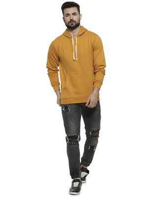 yellow solid hooded sweatshirt - 16717671 - Standard Image - 4