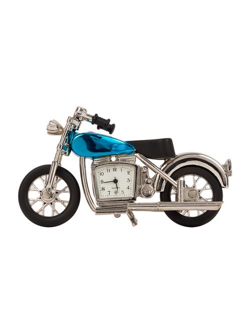 stainless steel blue miniature bike table clock - 16717680 - Standard Image - 1
