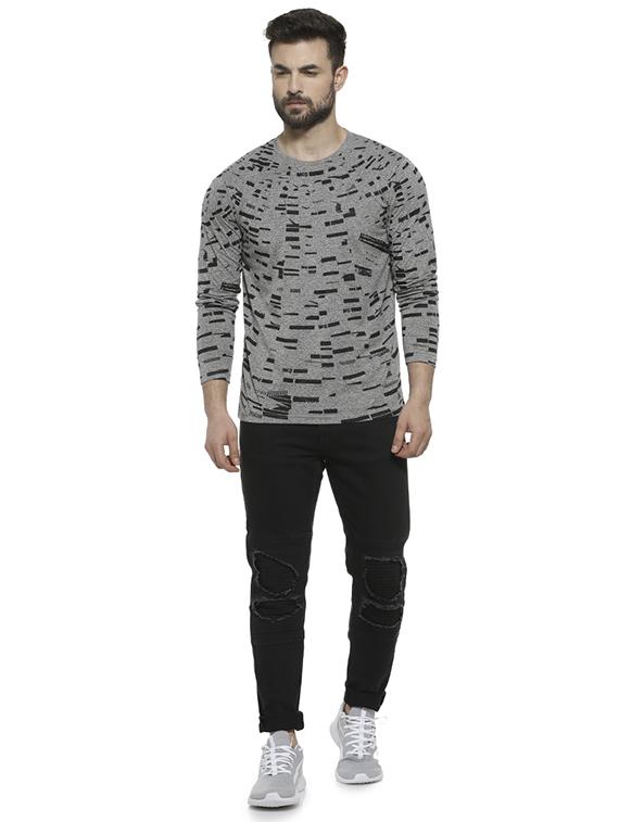 grey front printed t-shirt - 16717728 - Zoom Image - 4