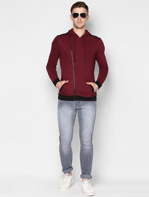 red solid hooded sweatshirt - 16718262 - Standard Image - 4