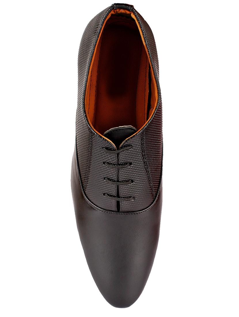 black leatherette lace-up oxfords - 16718295 - Zoom Image - 4
