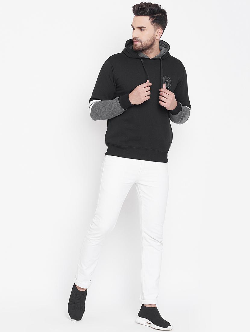black color block sweatshirt - 16718298 - Zoom Image - 4