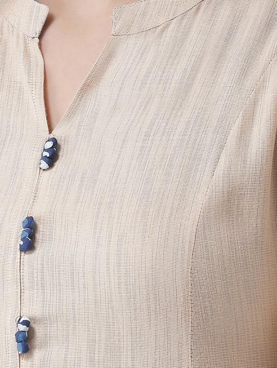 solid a-line kurta - 16719446 - Zoom Image - 4