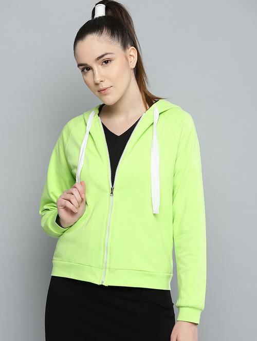 hooded neck solid jacket - 16719626 - Standard Image - 1