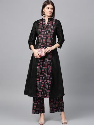 printed a-line kurta - 16719807 - Standard Image - 4