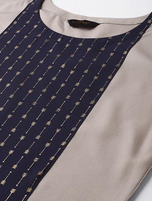 color block straight kurta - 16719823 - Standard Image - 4