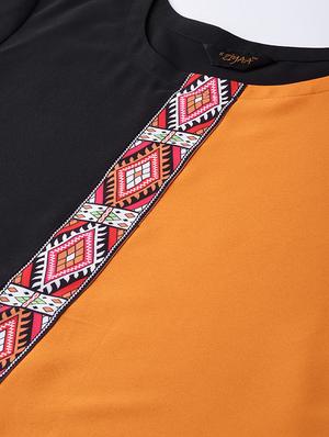 color block straight kurta - 16719828 - Standard Image - 4