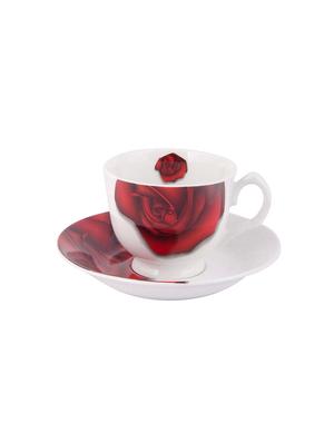 cup saucer set with red flower design (set of 12 pcs) - 16720349 - Standard Image - 4