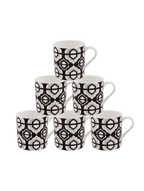 tea cups with geometric design (set of 6) - 16720369 - Standard Image - 1