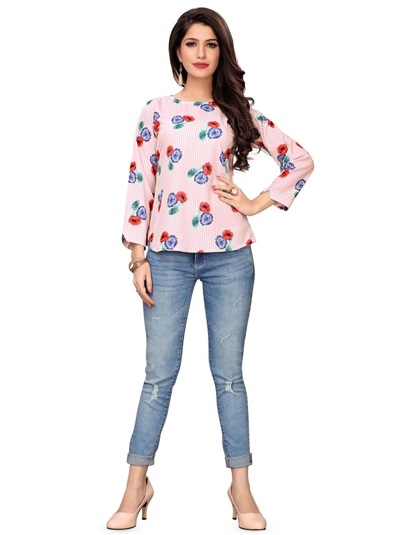 boat neck floral top - 16720413 - Zoom Image - 4