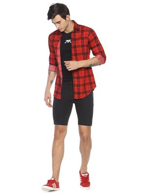 red checkered casual shirt - 16721125 - Standard Image - 4