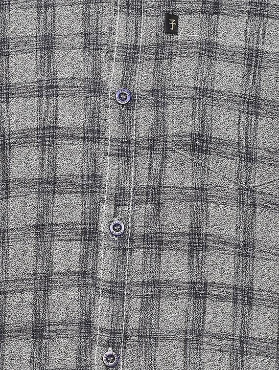 grey checkered casual shirt - 16721127 - Zoom Image - 4