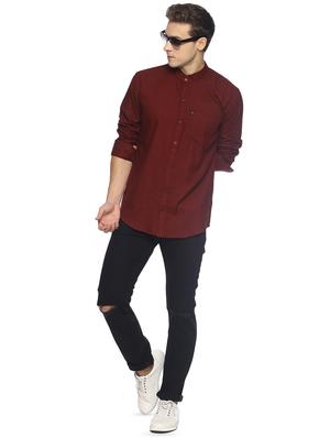 red self design casual shirt - 16721171 - Standard Image - 4