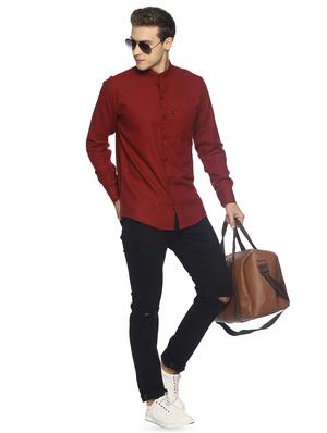 red self design casual shirt - 16721173 - Standard Image - 4