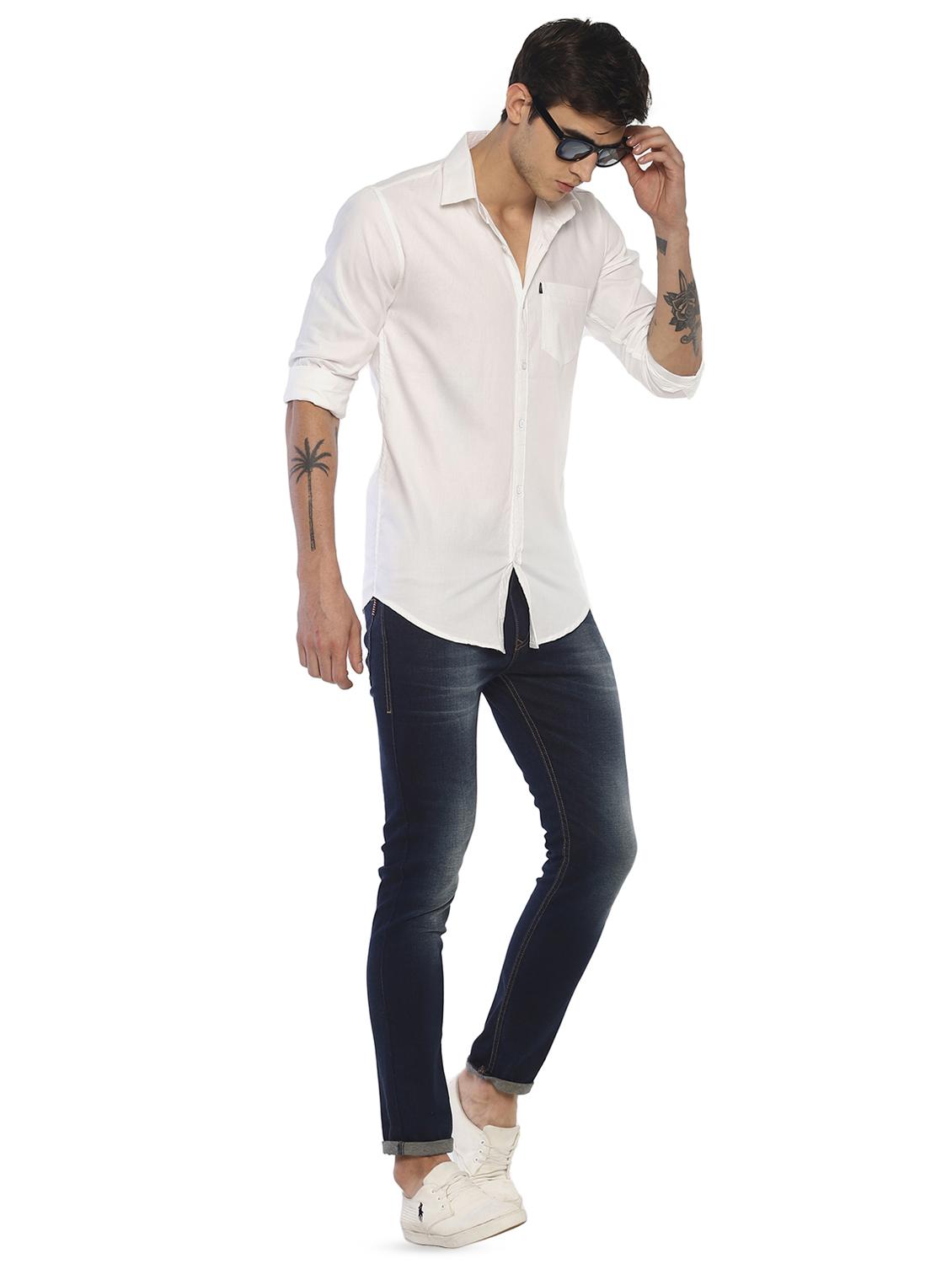 white solid casual shirt - 16721187 - Zoom Image - 4
