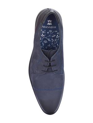 navy leather lace-up derbys - 16721224 - Standard Image - 4