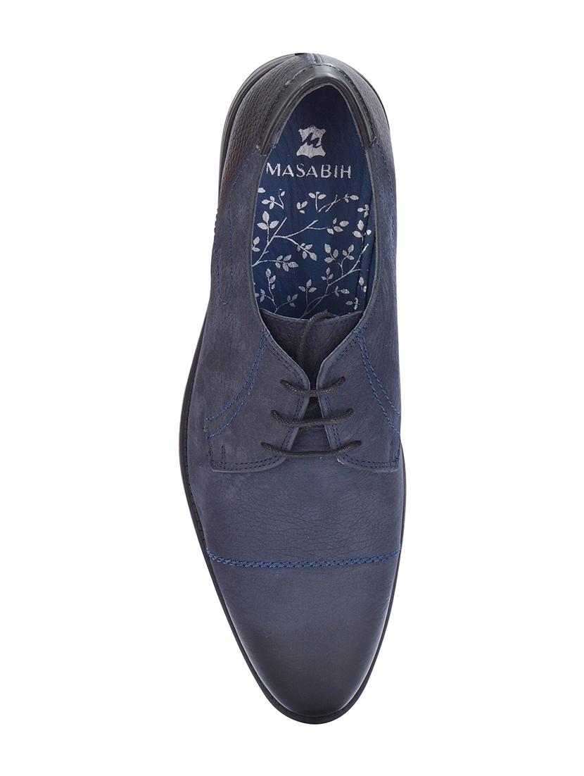navy leather lace-up derbys - 16721224 - Zoom Image - 4