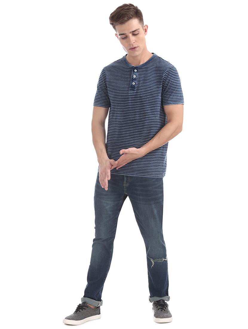 blue striped t-shirt - 16721349 - Zoom Image - 4