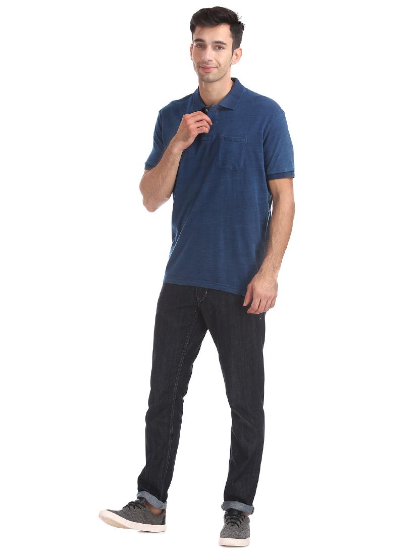 blue solid t-shirt - 16721351 - Zoom Image - 4