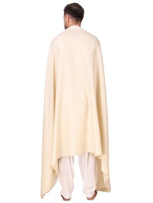 beige wool blend solid shawl - 16722835 - Standard Image - 4