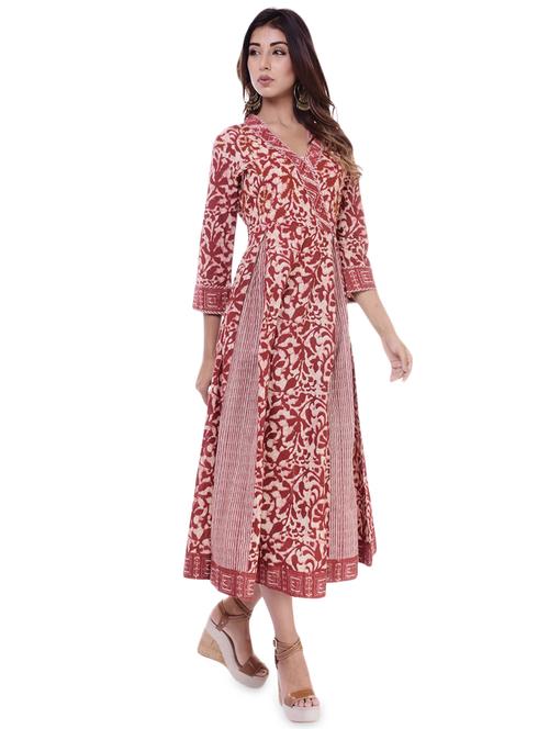 batik a-line ethnic dress - 16723107 - Standard Image - 1
