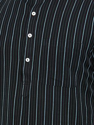 black striped long kurta - 16724125 - Standard Image - 4