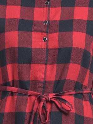 tie front checkered shirt - 16724655 - Standard Image - 4
