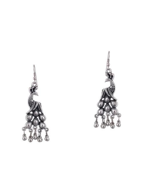 silver metal jhumka earring - 16724742 - Standard Image - 1
