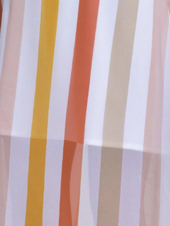 round neck striped a-line dress - 16724783 - Zoom Image - 4