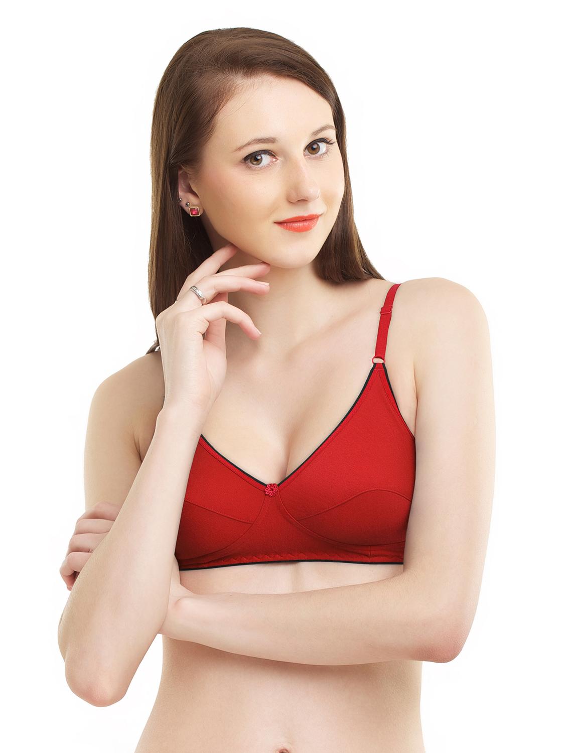 set of 3 lightly padded floral patch bra - 16724814 - Zoom Image - 4