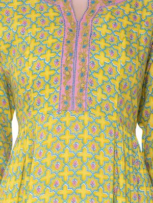 printed flared kurta - 16724853 - Standard Image - 4
