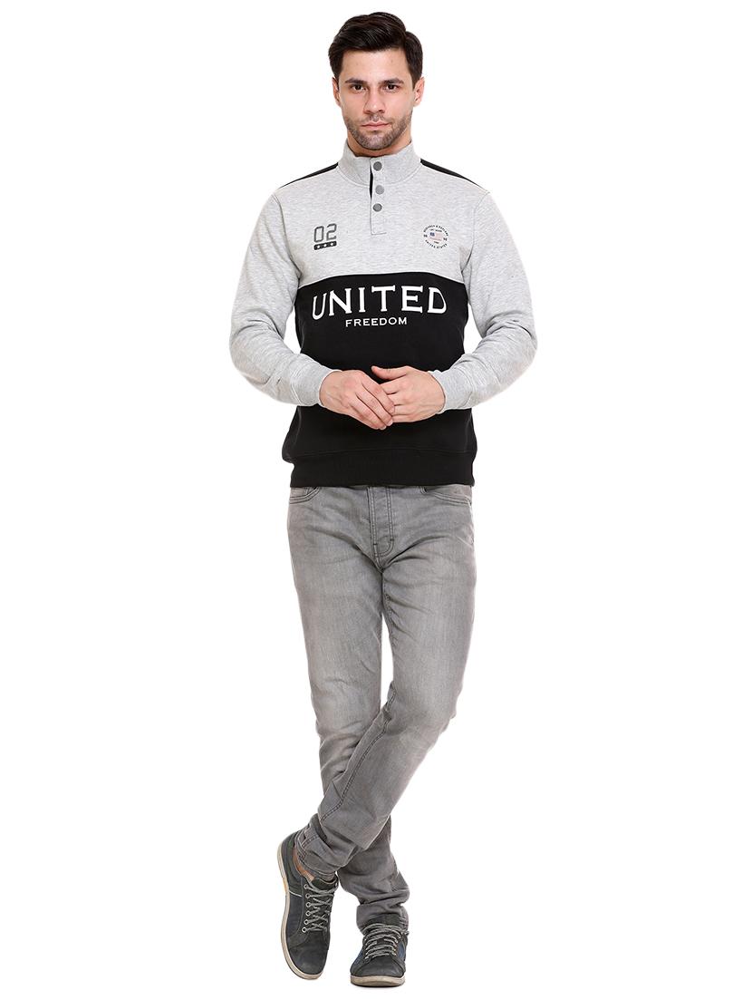 black chest printed sweatshirt - 16724891 - Zoom Image - 4