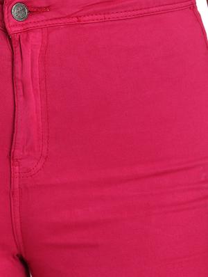 high rise solid jeans - 16725686 - Standard Image - 4