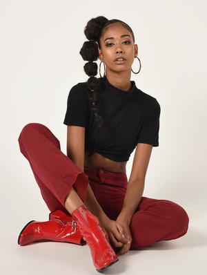 high rise bootcut jeans - 16725696 - Standard Image - 4