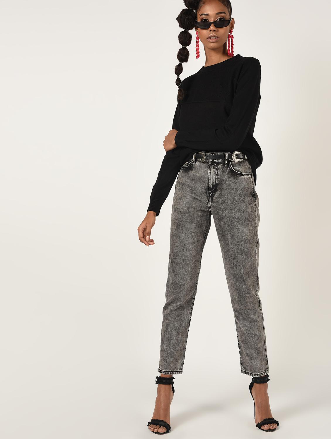 high rise acid washed jeans - 16725721 - Zoom Image - 4