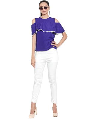 cold shoulder lace detail top - 16725886 - Standard Image - 4