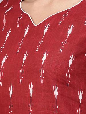 ikat straight kurta - 16725967 - Standard Image - 4